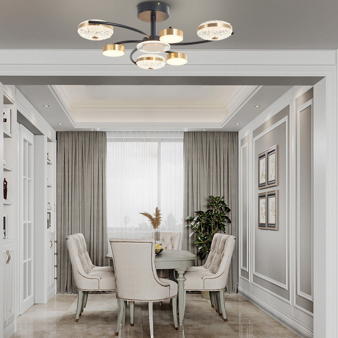 Люстра светодиодная 279169/3+3 BK/GD Arte Milano