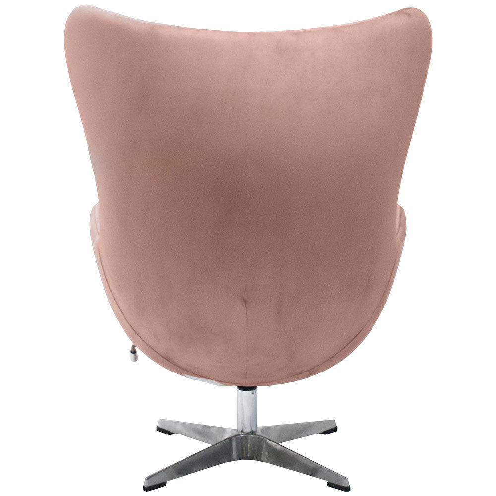 Кресло EGG CHAIR пыльно-розовый, искусственная замша Bradex Home FR 0648