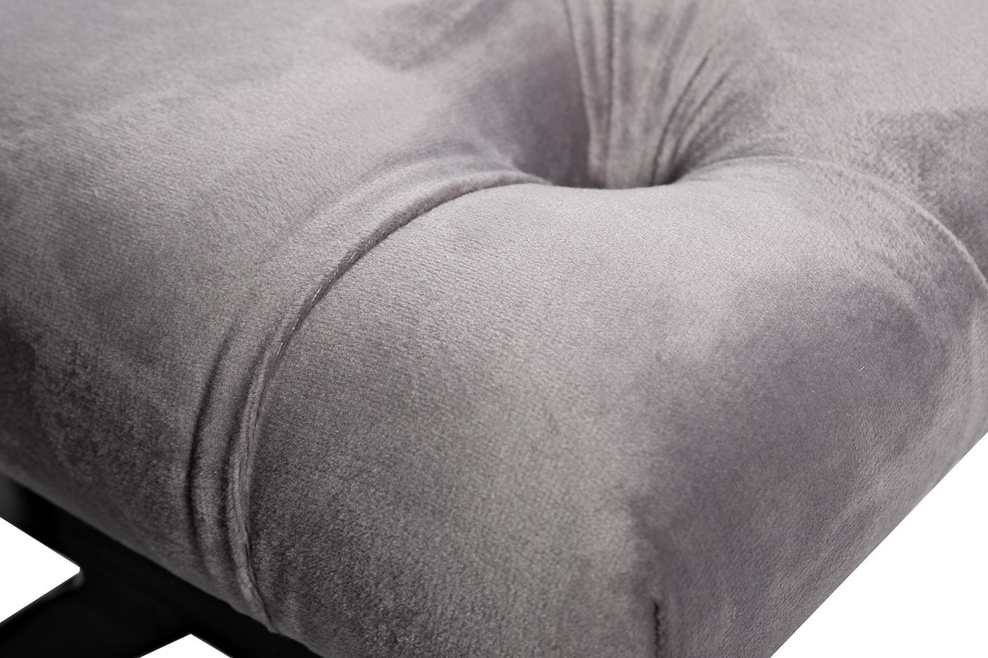 Банкетка велюровая серая/хром Garda Decor 76AR-7160BAN-SER