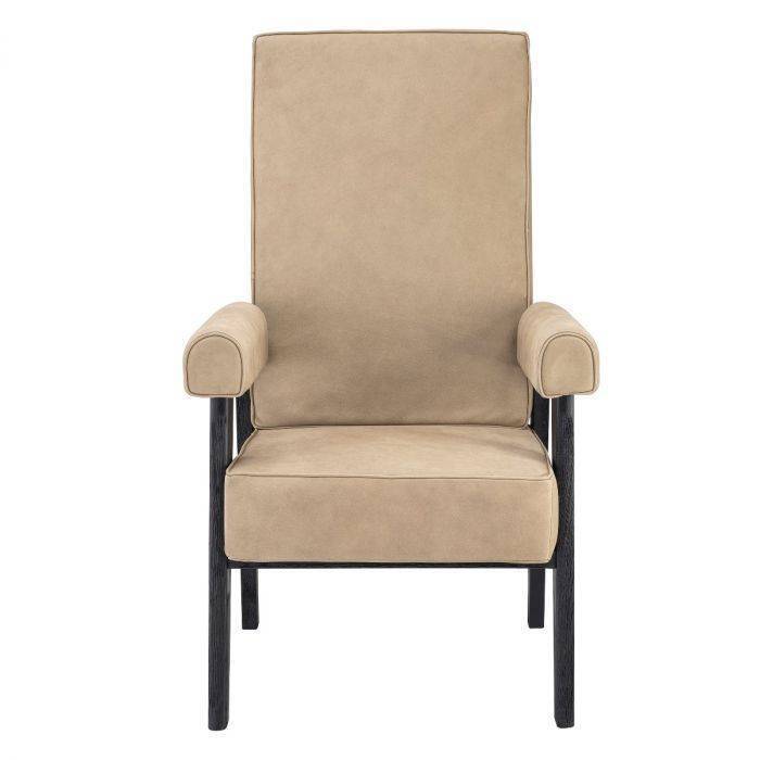 Стул Eichholtz Milo high black oak beige nubuck 114839