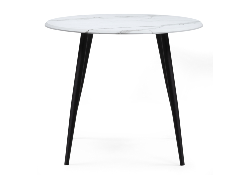 Стол деревянный Woodville Абилин 90 мрамор белый / черный матовый 517037