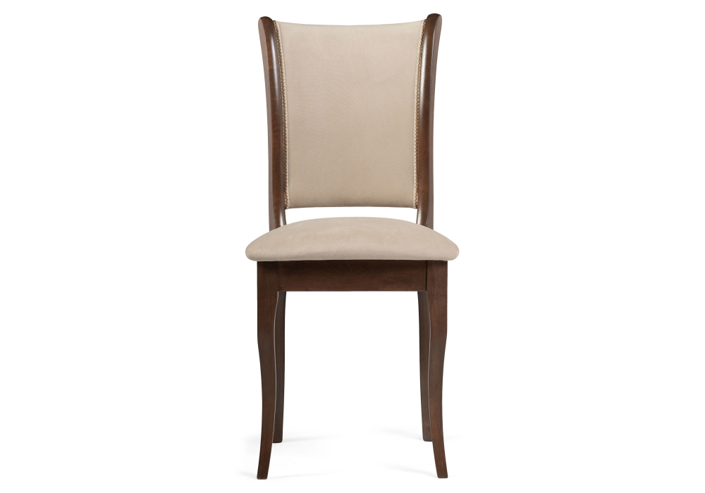 Стул деревянный Woodville Санати сливочный раф / темный орех 527068