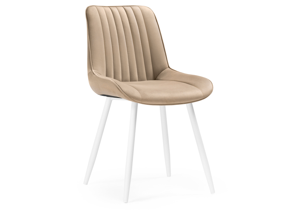 Стул Woodville Седа велюр бежевый / белый 502095