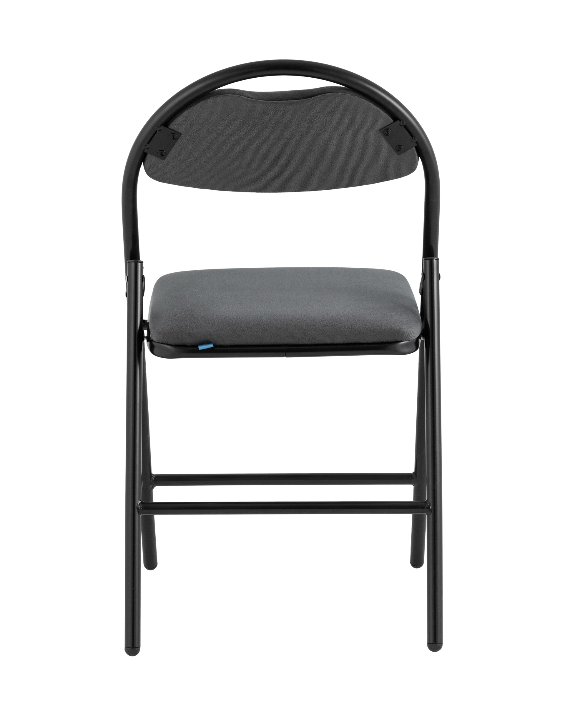 Стул складной Hagen велюр тёмно-серый каркас черный Stool Group