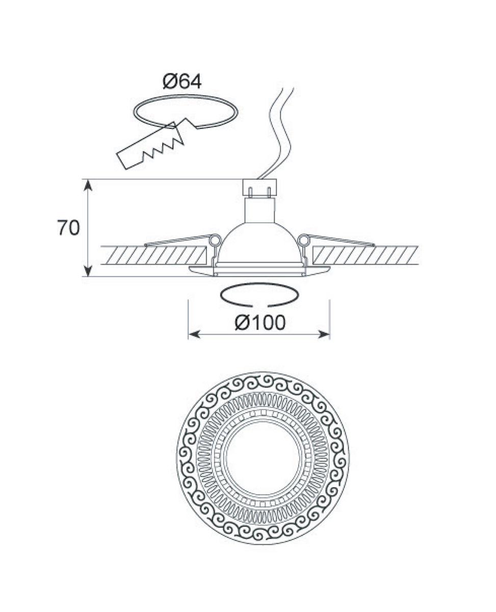 Встраиваемый светильник Donolux N1583-Antique bronze