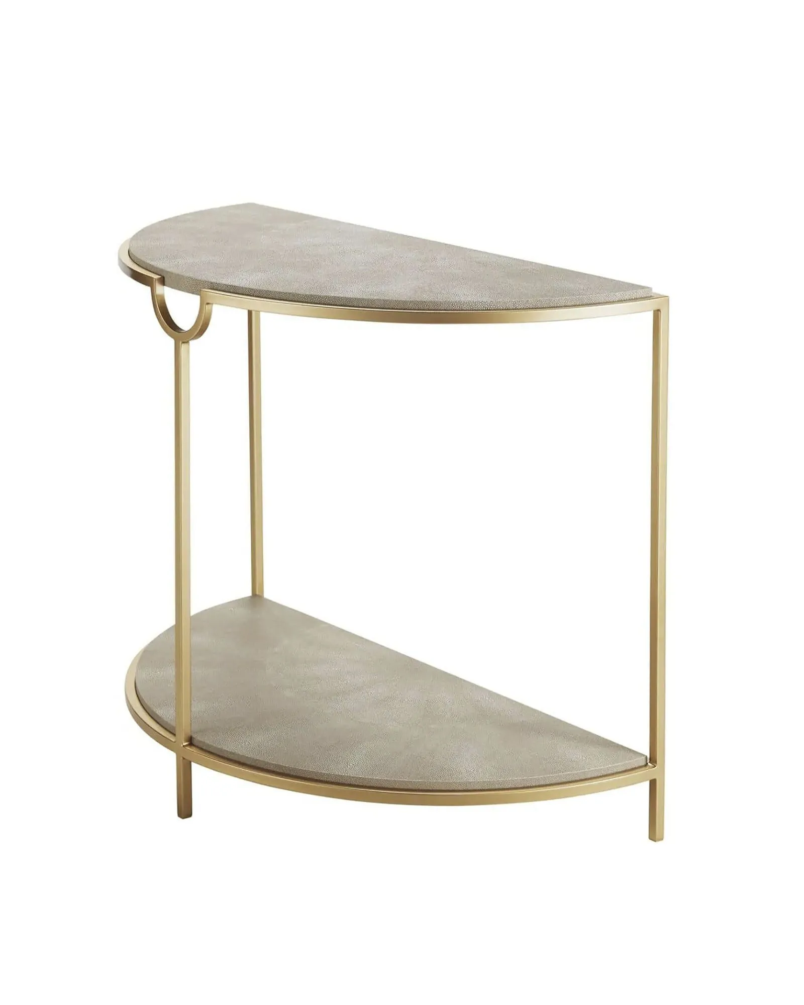 Бежевая полукруглая консоль Мэгги Louvre Home LHFCT395TS/DPO taupe