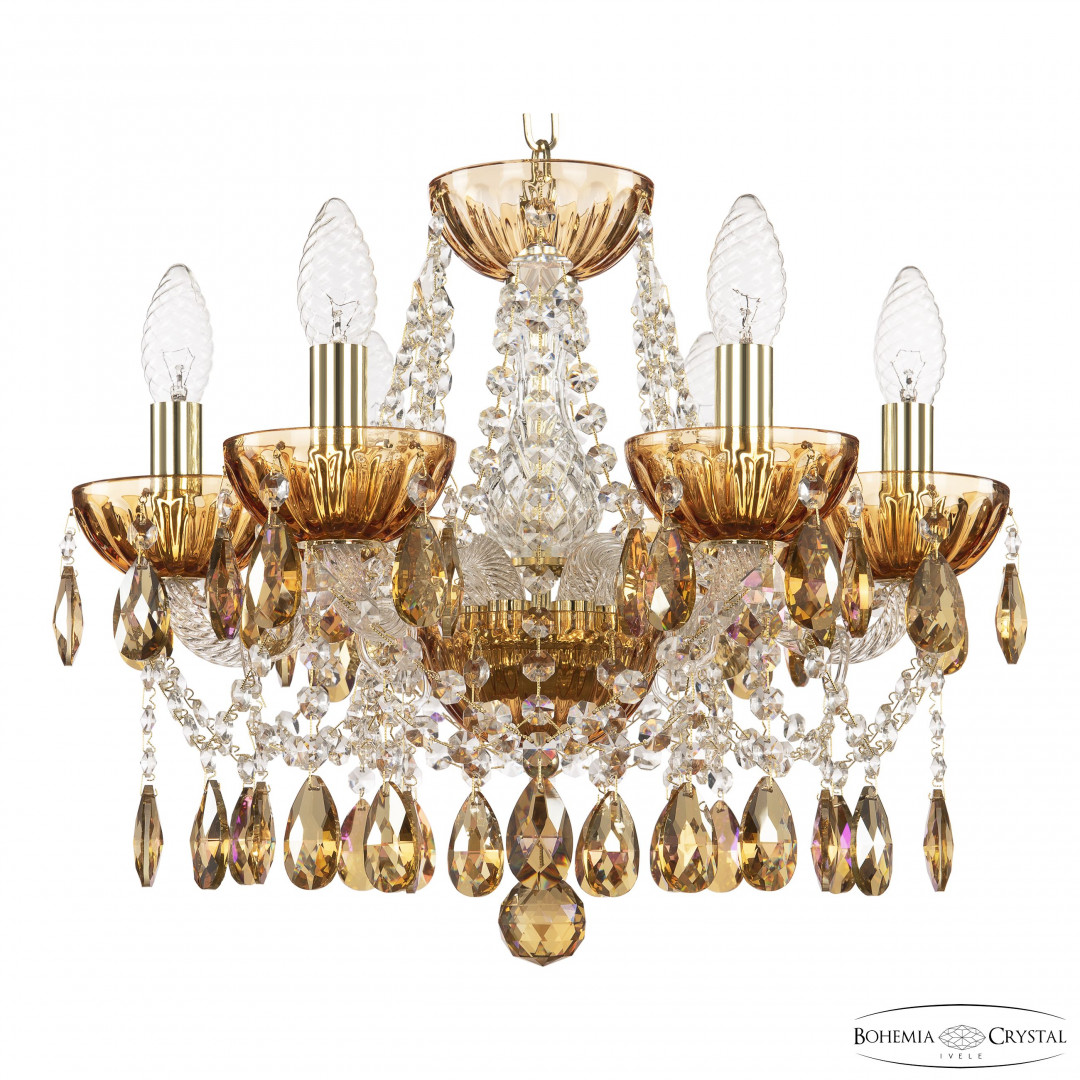 Люстра 5413/6/141 G Amber/M-1H K777 Bohemia Ivele Crystal