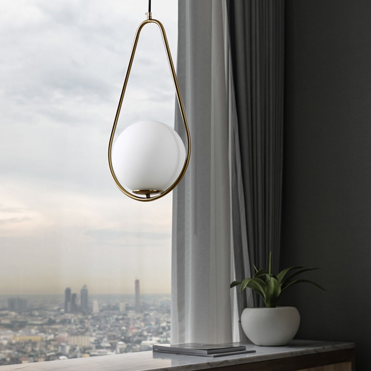 Подвесной светильник HOOP DROP Gold by ImperiumLoft