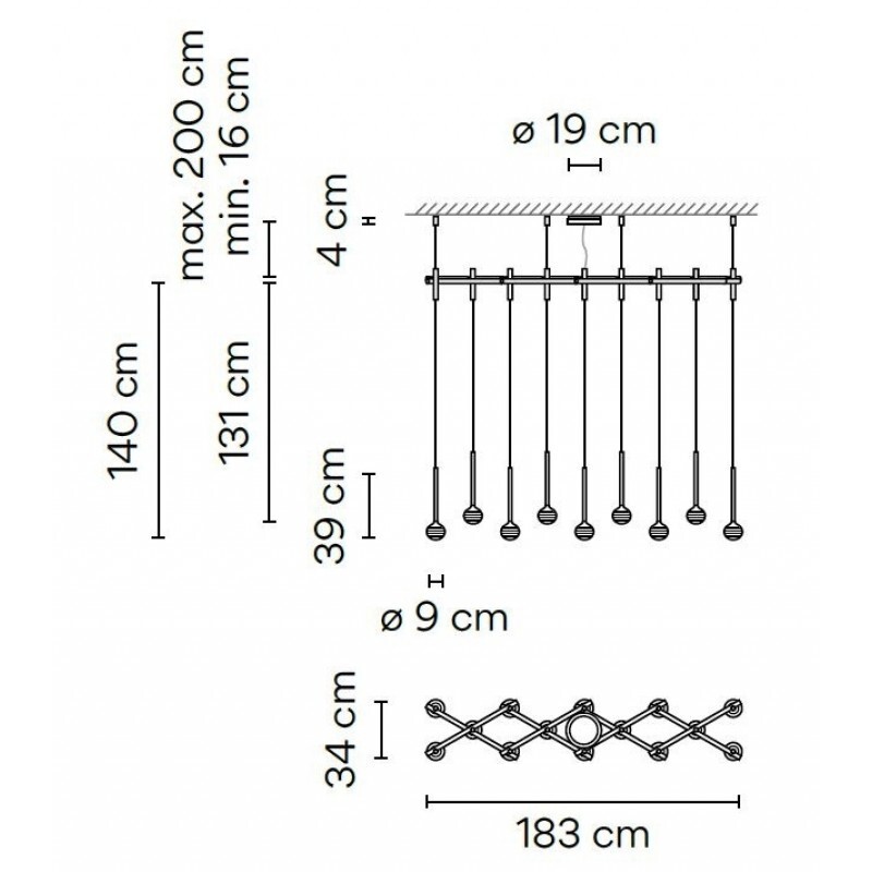 ПОДВЕСНОЙ СВЕТИЛЬНИК  VIBIA Algorithm 0845