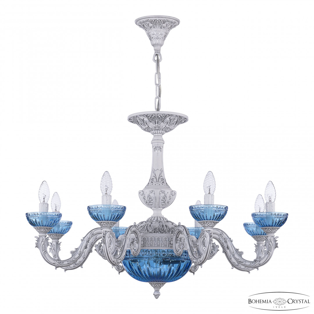 Люстра хрустальная AL79101P/8/250 WMN P Aquamarine/M-1G Bohemia Ivele Crystal
