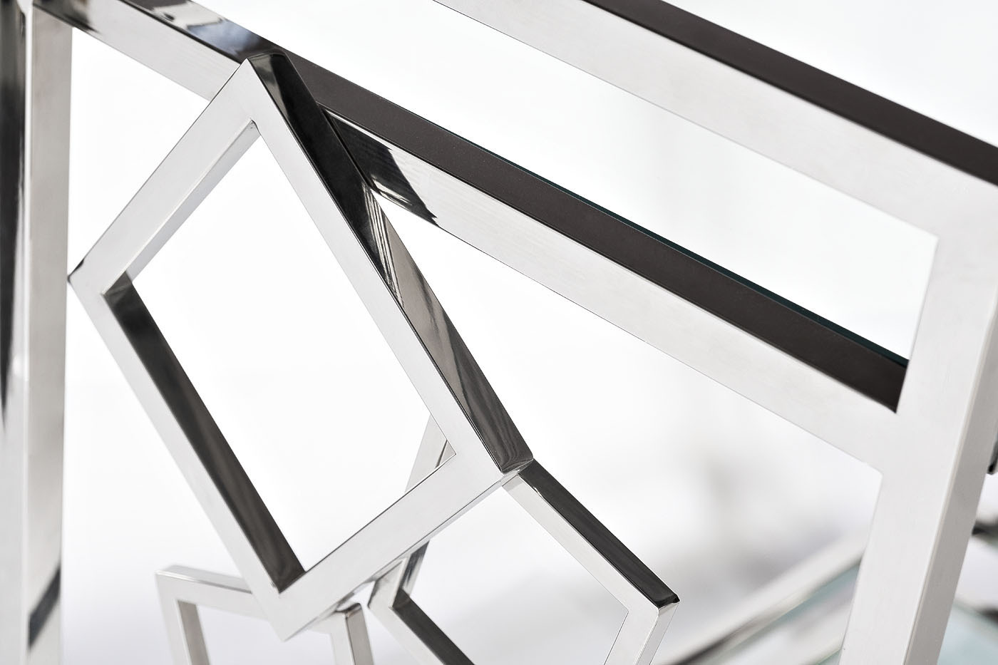 Стол-тележка сервировочная прозрачное стекло/хром Garda Decor GY-CRT8164