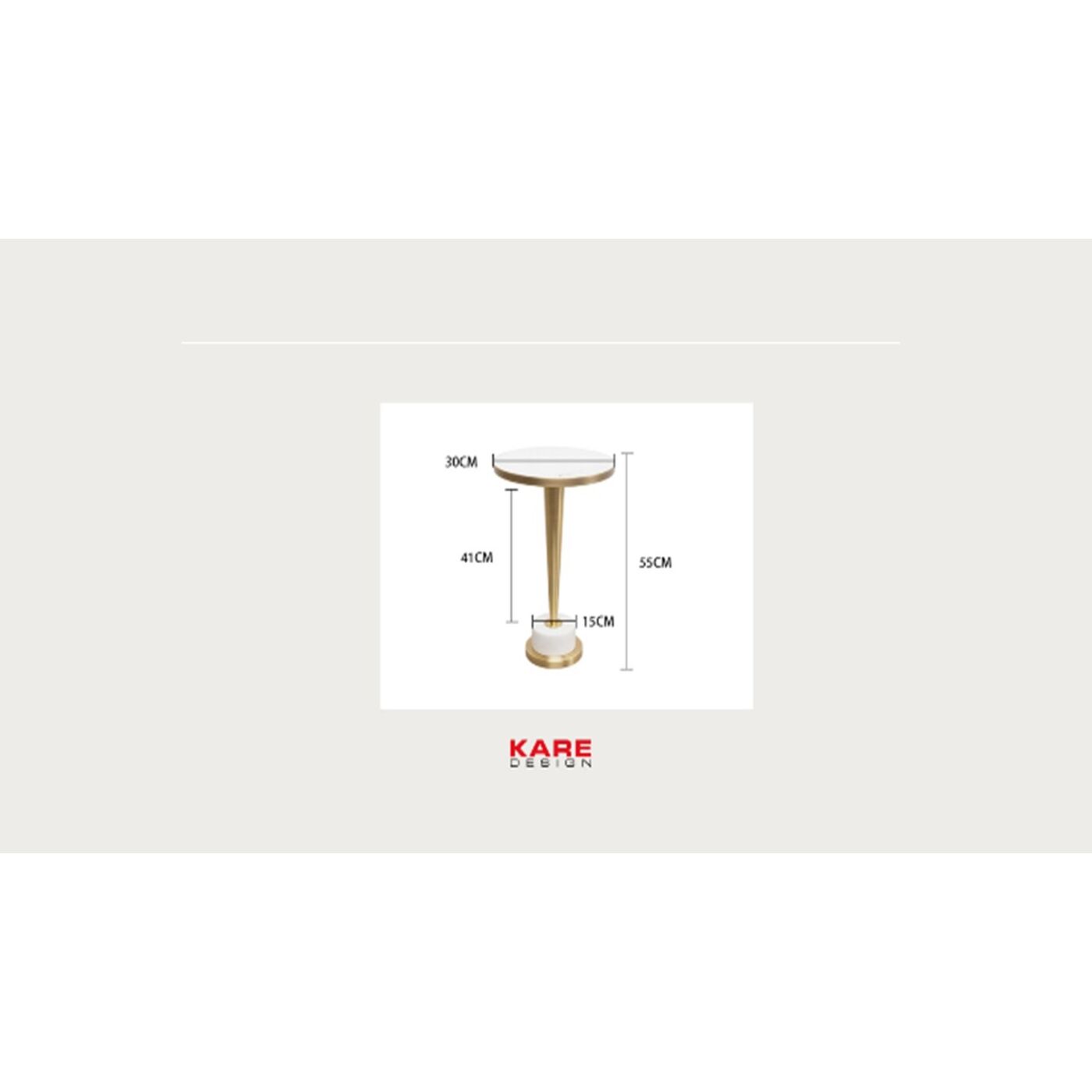 Приставной стол Coney Brass Ø30cm KARE 70268