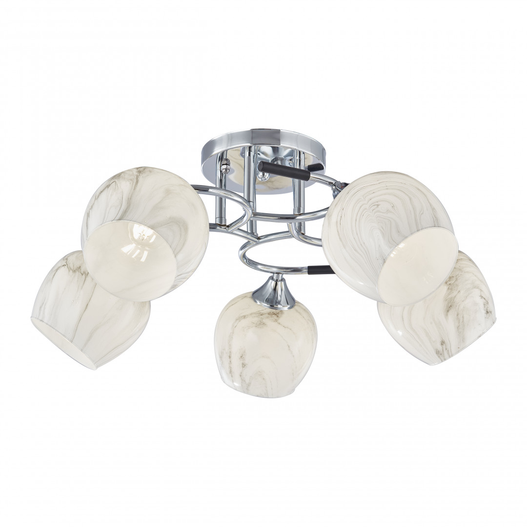 Люстра с плафонами 327985/5 CR+BK Arte Milano