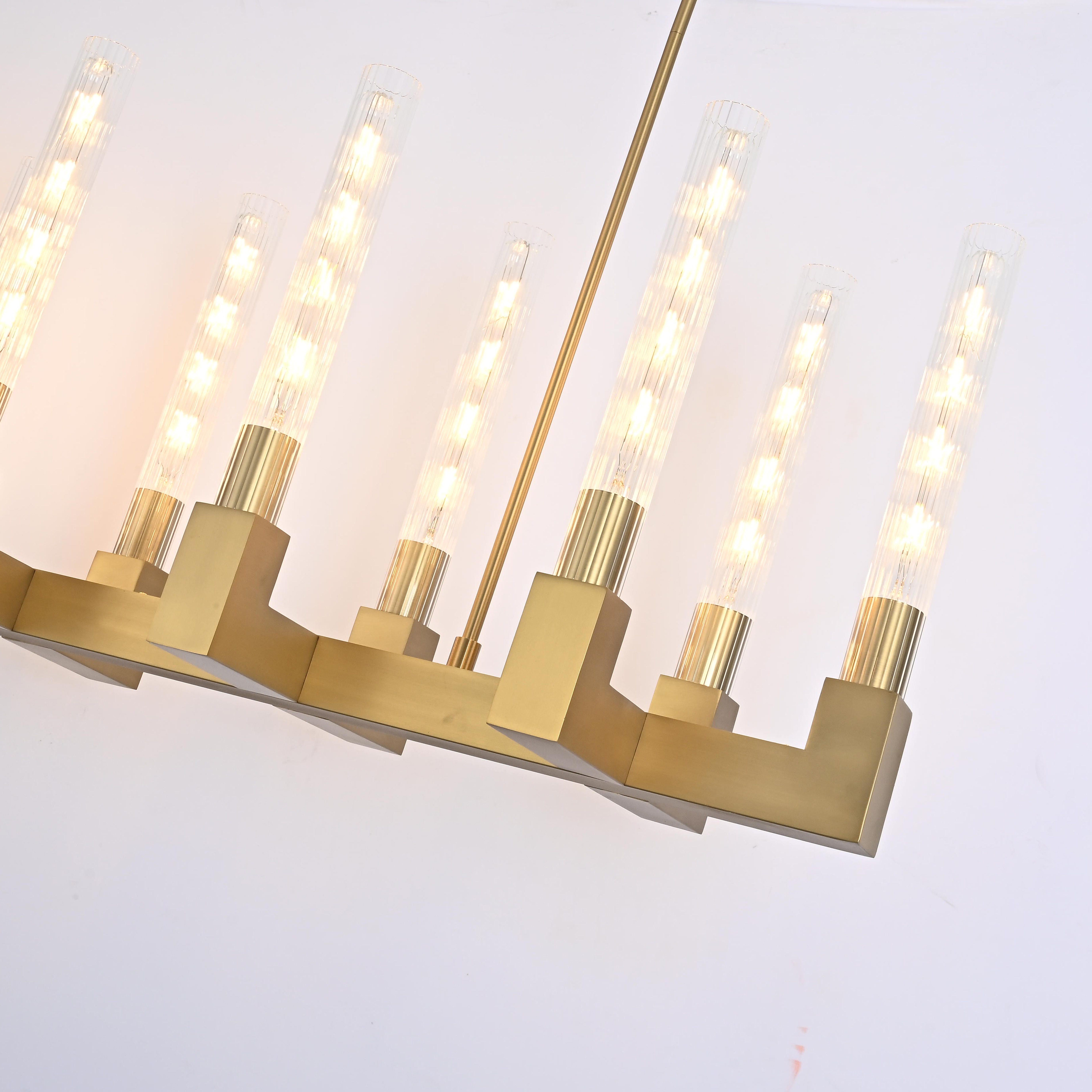 Люстра Rh Canelle Linear Chandelier 12 Modern Brass By Imperiumloft
