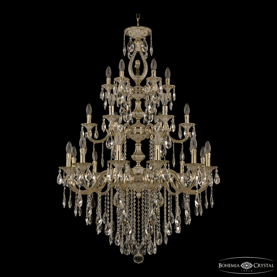 Люстра бронзовая с хрусталём 72401/12+6+6/300/3d B GW FL3M