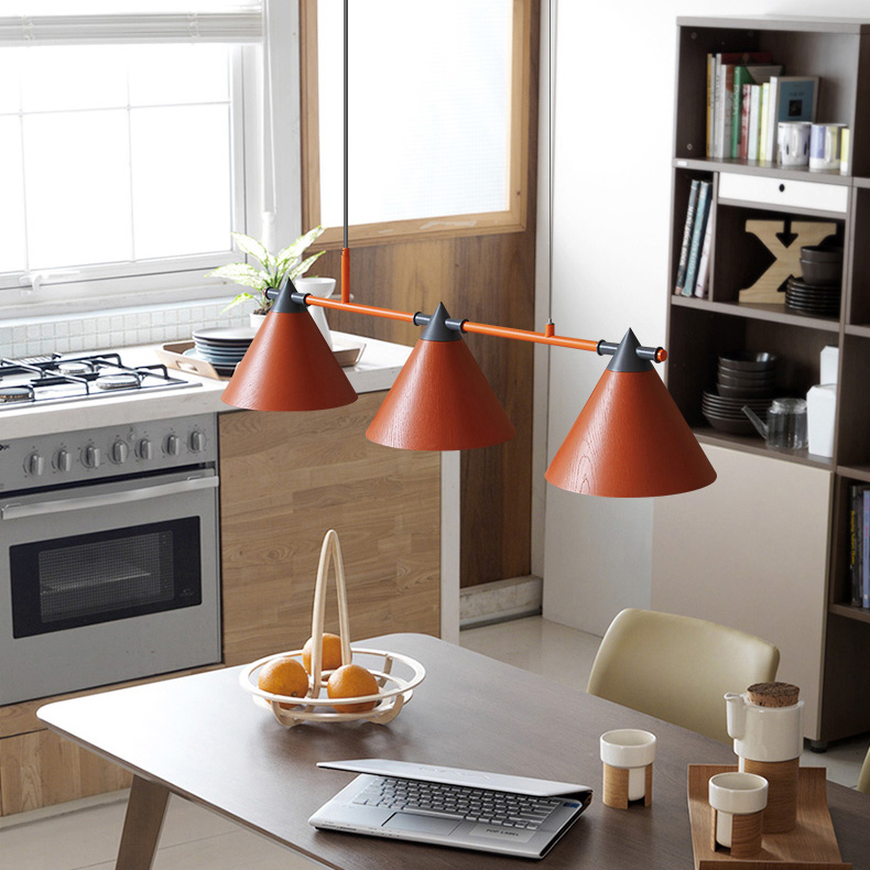 Подвесной реечный светильник CONE 4 Brown by ImperiumLoft