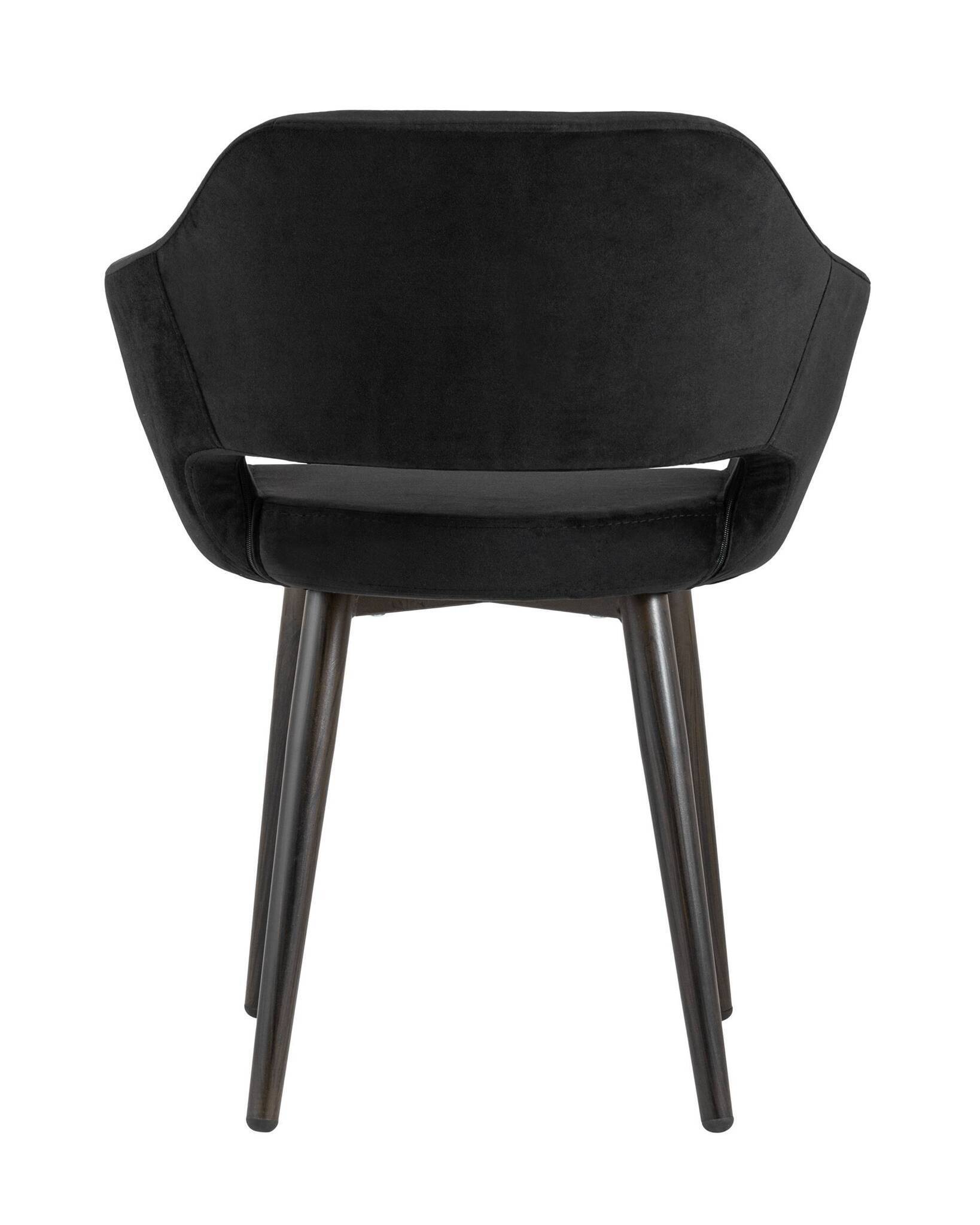Стул с подлокотниками Саймон велюр черный Stool Group
