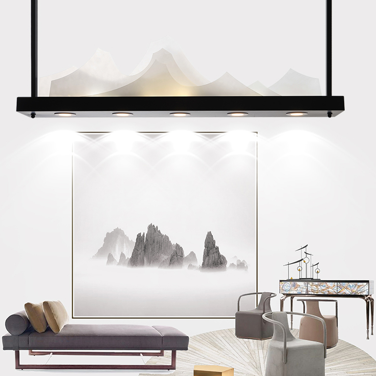 Подвесной реечный светильник MOUNT L150 by ImperiumLoft