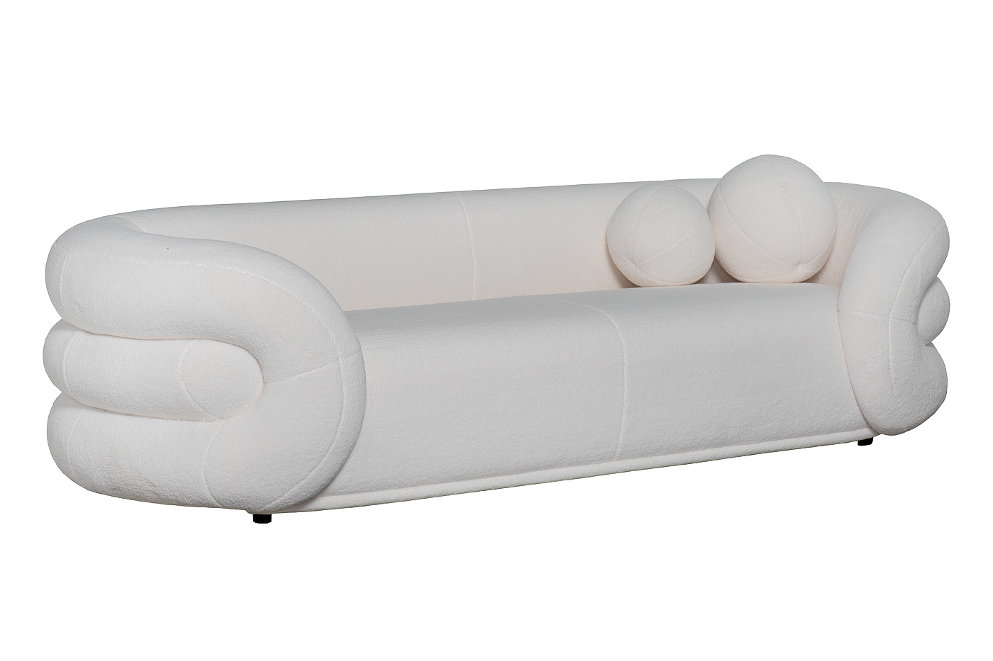 Диван трехместный белый искусственный мех Garda Decor ZW-22024