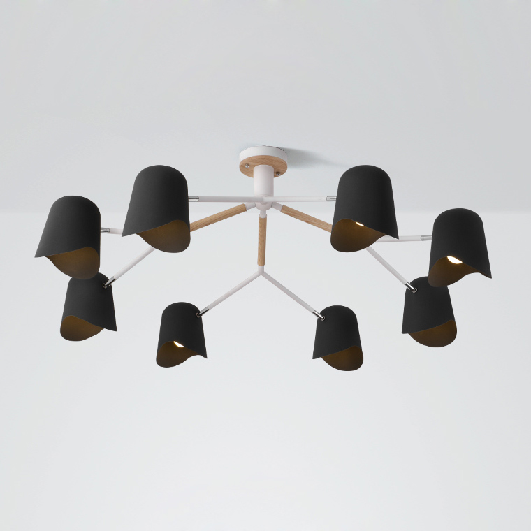 Люстра на штанге NOTCH D110 Black by ImperiumLoft