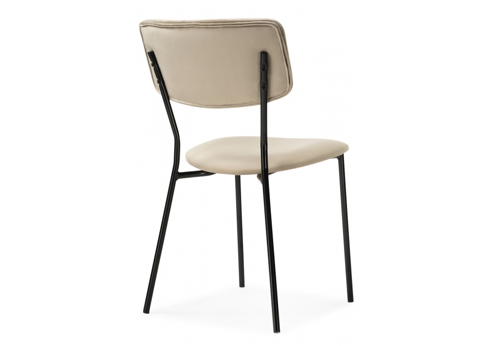 Стул Woodville Фиер серо-бежевый / черный глянец 494369