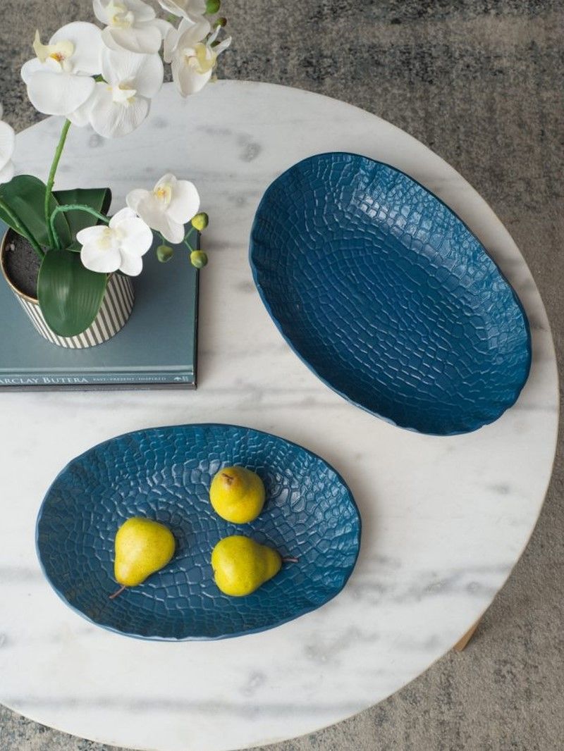 Блюдо Glasar LB78228-BLUE