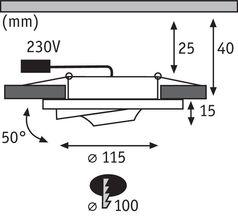 Встраиваемый светильник Paulmann 92909