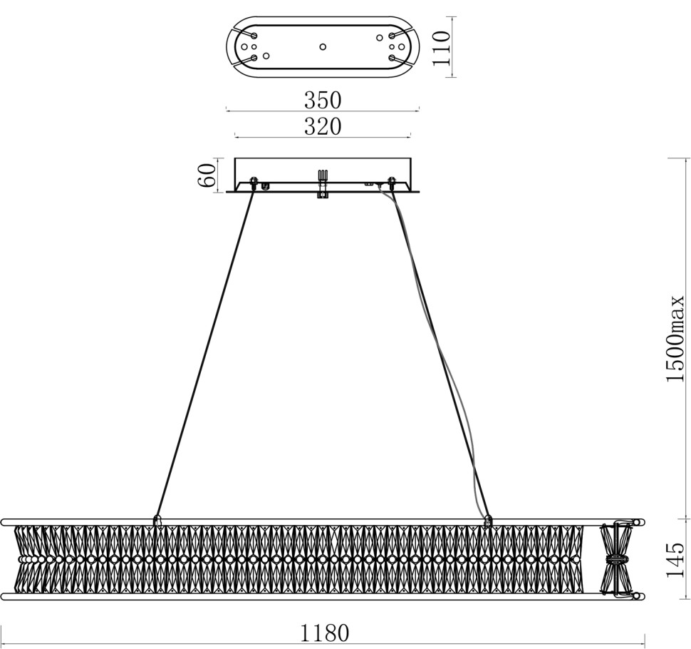 Люстра подвесная Fluorite FL1181-9PO