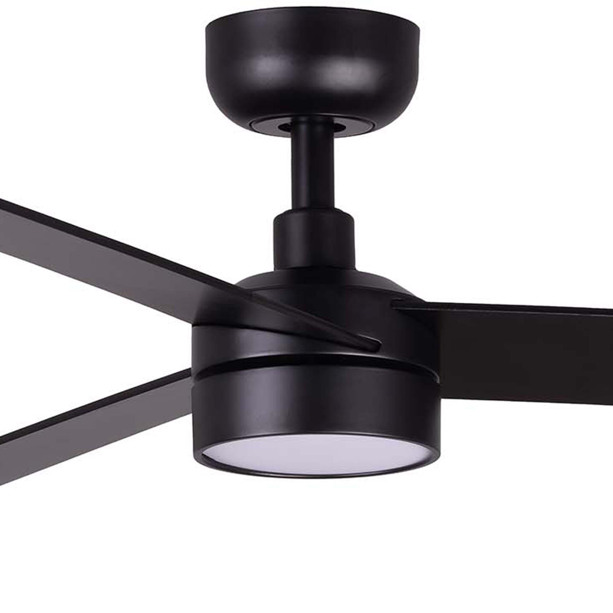 Вентилятор RUDDER S Ш1060 черный / орех 3 P LED 18W CCT DIM Faro