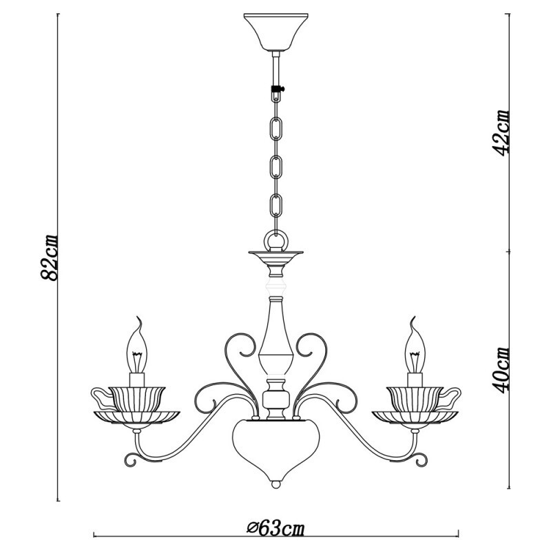 Подвесная люстра Arte Lamp A1704LM-5CC