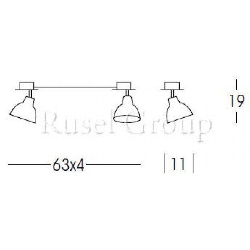 Настенно-потолочный светильник Linea Light Campana 4429