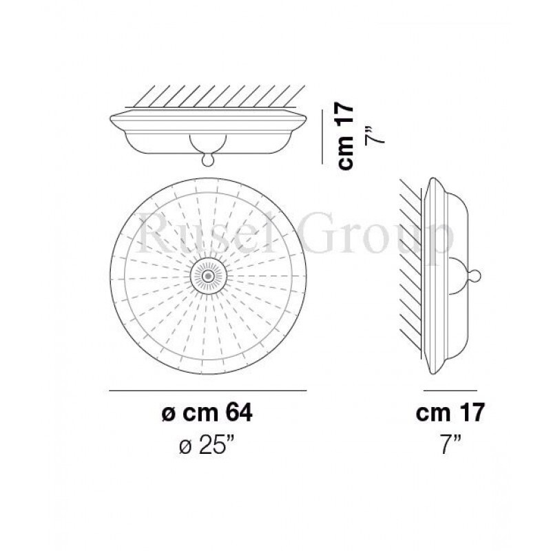 Настенно-потолочный светильник Vistosi NOVECENTO PP