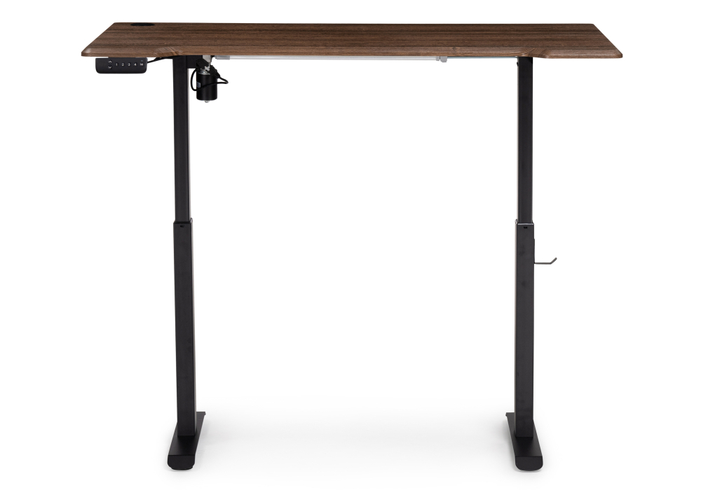 Стол Woodville Маркос с механизмом подъема 140х80х75 орех кантри / черный 536641