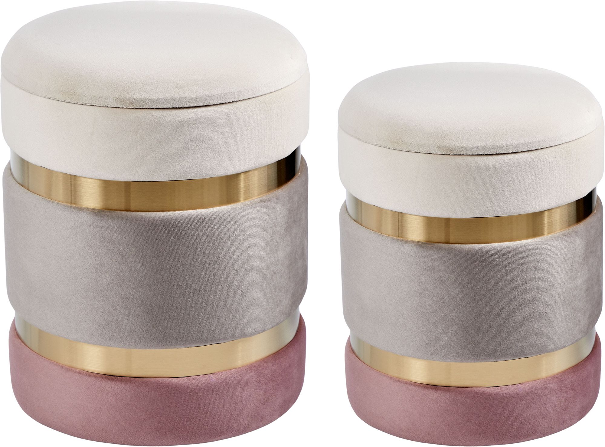 Пуфы с крышкой, набор Glasar 49-335/BM