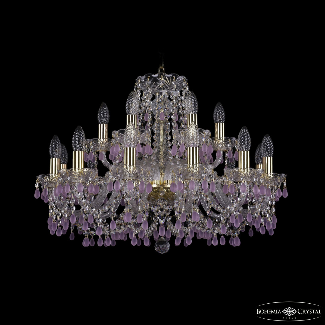 Люстра хрустальная 1410/12+6/240 G V7010 Bohemia Ivele Crystal