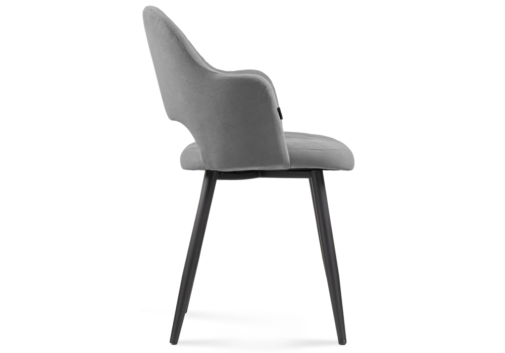 Стул Woodville Гутрид ромбы спереди серый / черный 504185