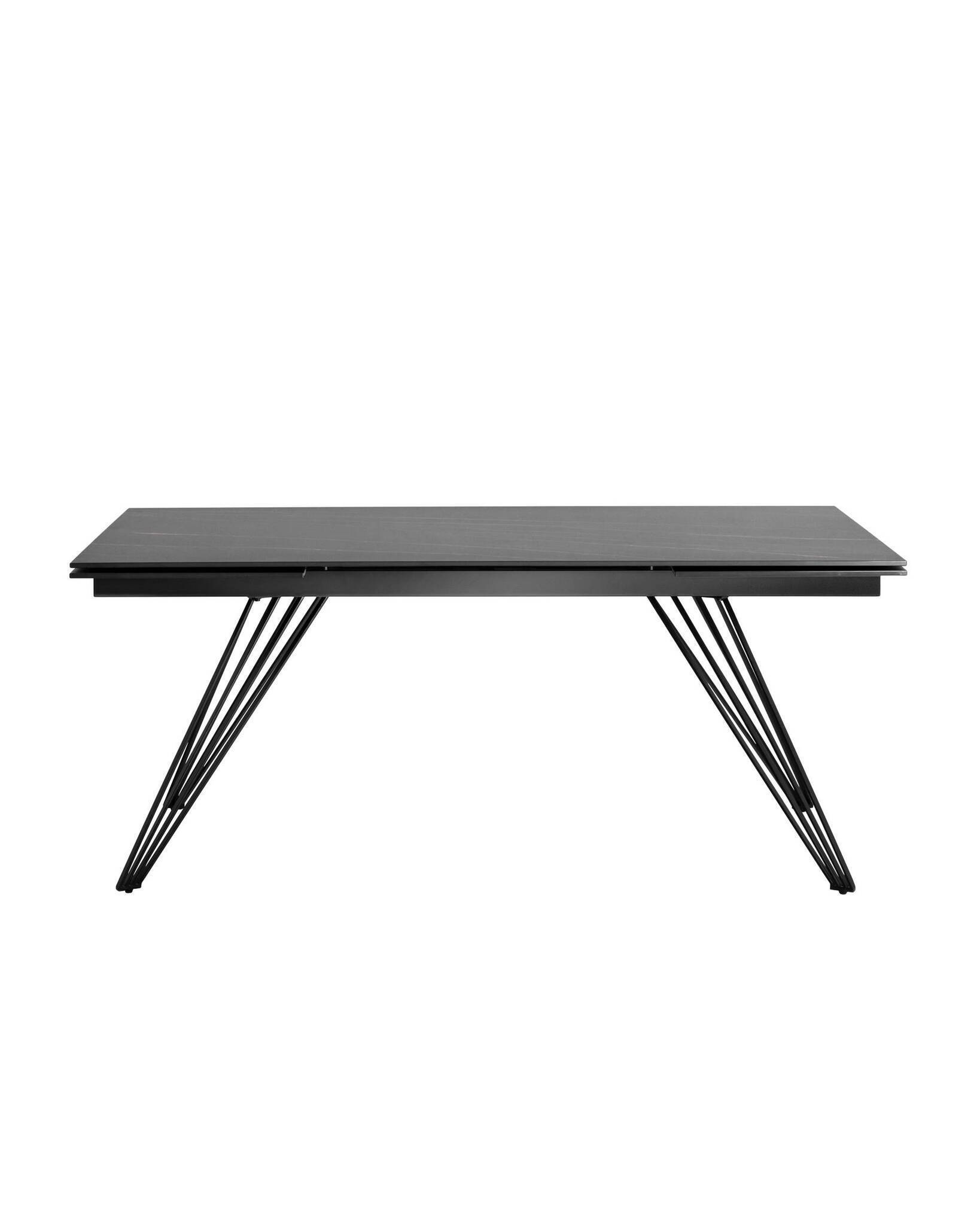 Стол обеденный Пандора раскладной 180-280*90 керамика темная Stool Group