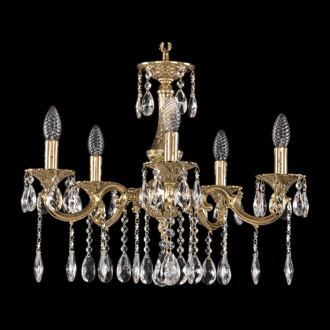 Люстра бронзовая с хрусталём 72101/5/175 A G