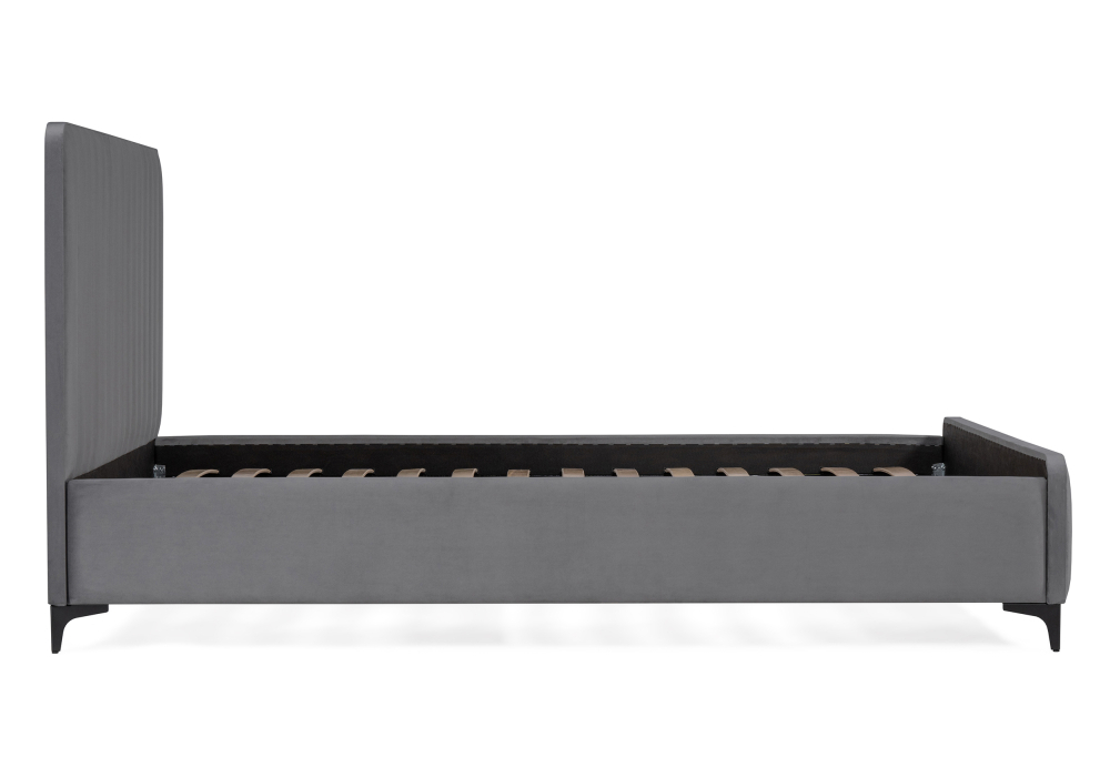 Кровать Woodville Амелия 160х200 темно-серая 539672