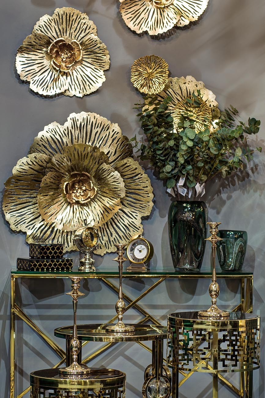 Консоль прозрачное стекло/золото Garda Decor GY-CST2051214GOLD