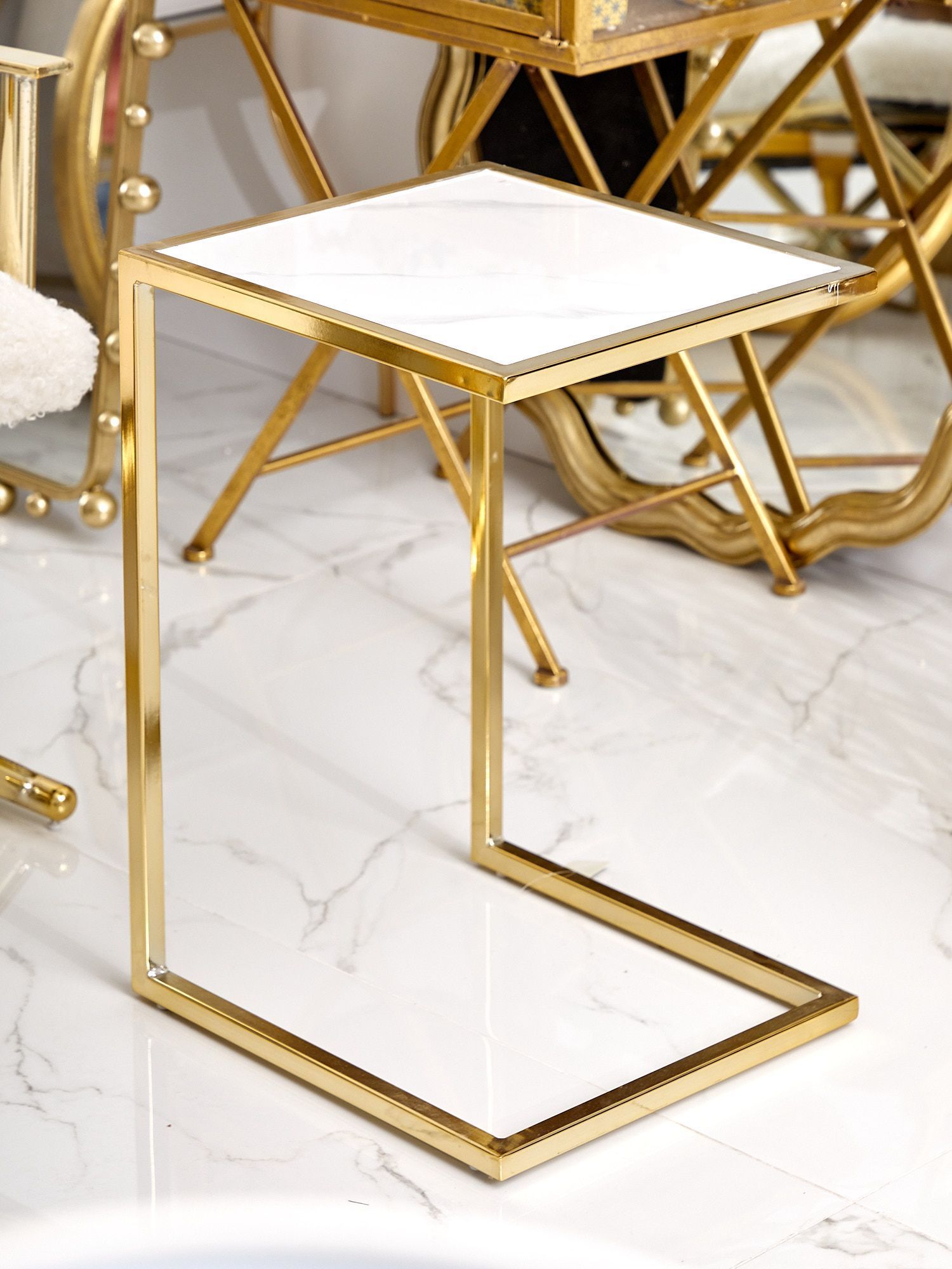 Столик приставной Glasar GB90544CE-F3