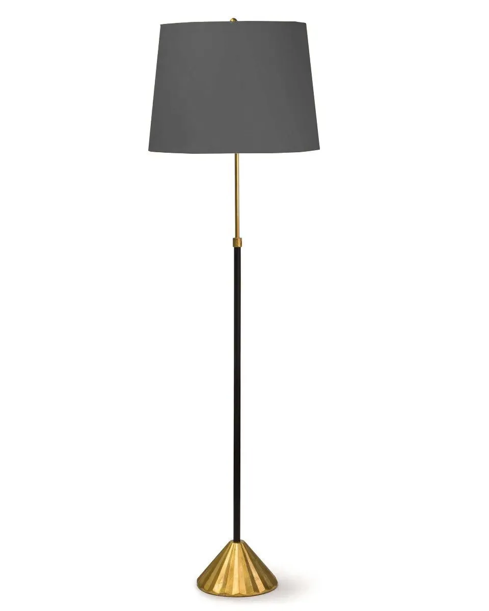 Торшер с чёрным абажуром Фрай Louvre Home JJ10665-1FB