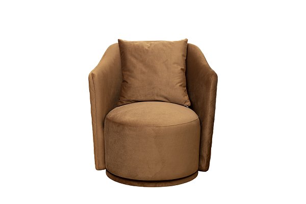 Кресло Verona Basic вращающееся велюровое коричневое Garda Decor 179VD-VERONA BASIC/VD-Colt004