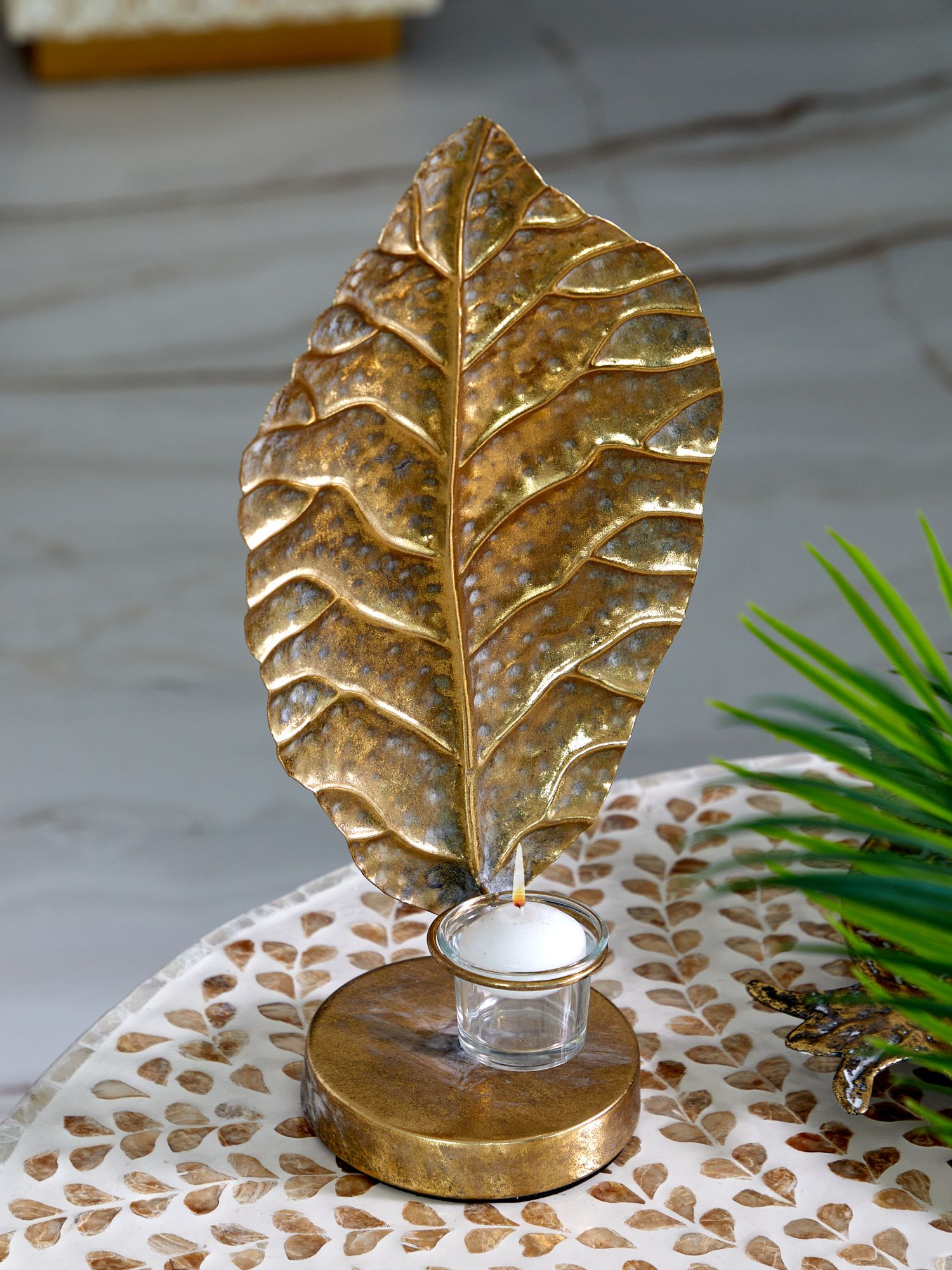 Подсвечник Лист Glasar 57-383