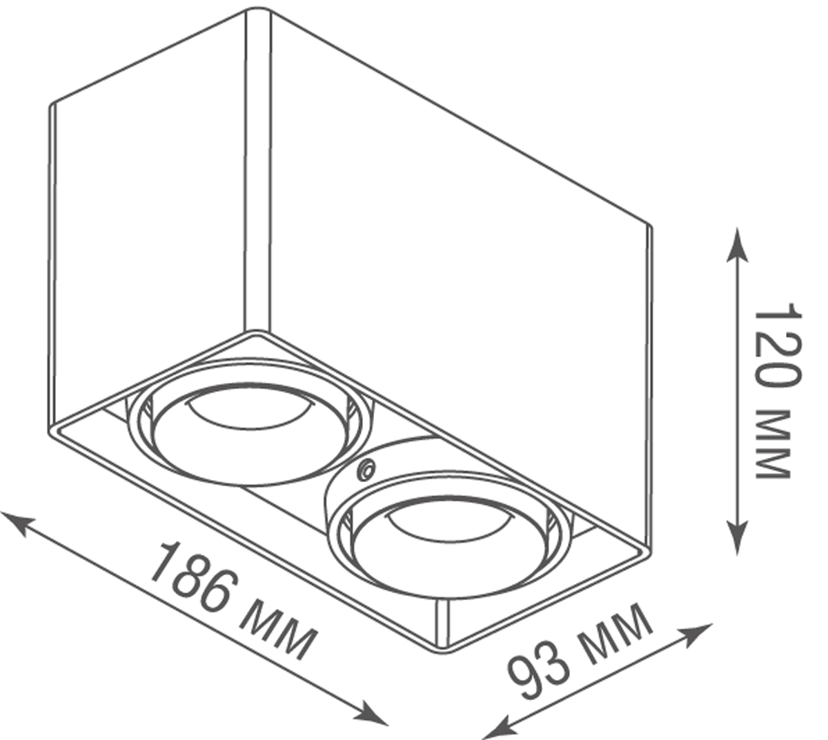 Накладной светильник под сменную лампу Donolux DL18611/02WW-SQ Champagne