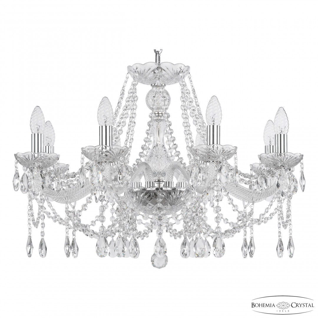 Люстра хрустальная 107/8/240 Ni Bohemia Ivele Crystal