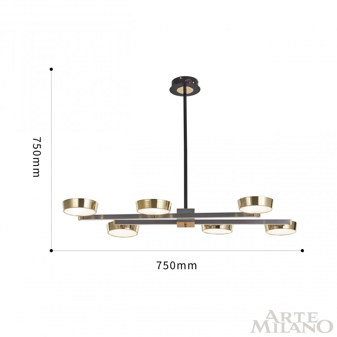 Люстра светодиодная 271279/6L NI/GD Arte Milano