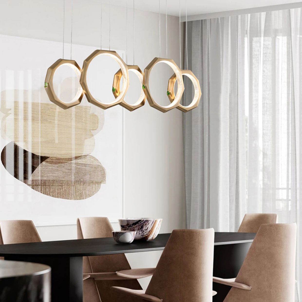 Подвесной светильник NILSIGNE COMBO L109 Black by ImperiumLoft