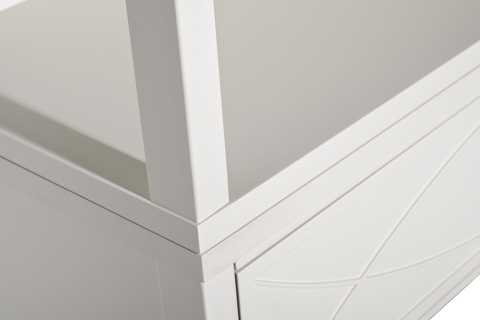 Шкаф-витрина открытый широкий с консолью с 1-м ящиком Garda Decor 151SV-000022