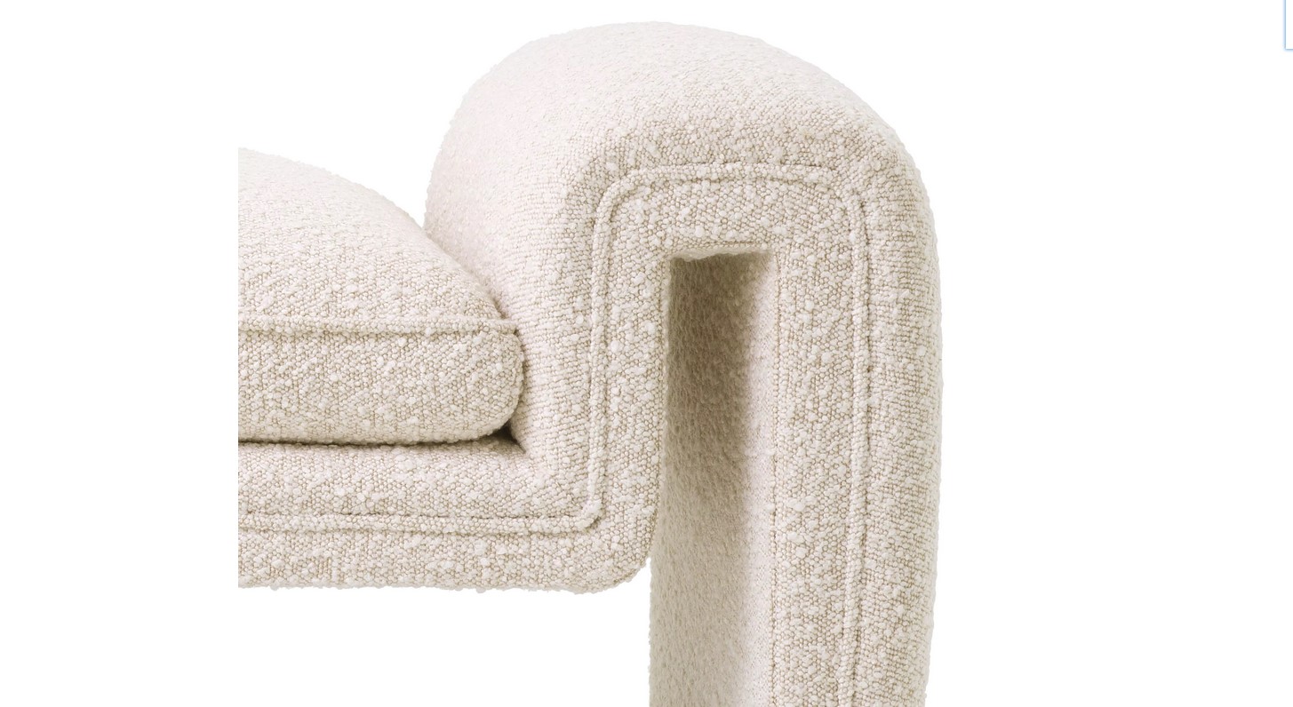 Банкетка Eichholtz Tondo S bouclé cream 115859